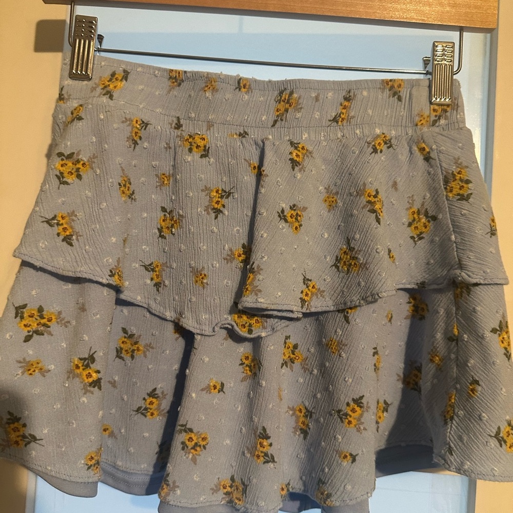 Altar’d State Floral Ruffle Mini Skirt